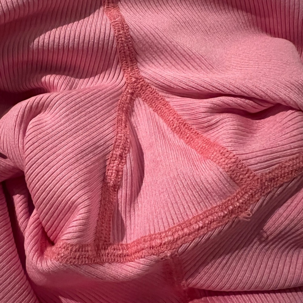 Pink Ribbed Leggings - Picture 5 of 5